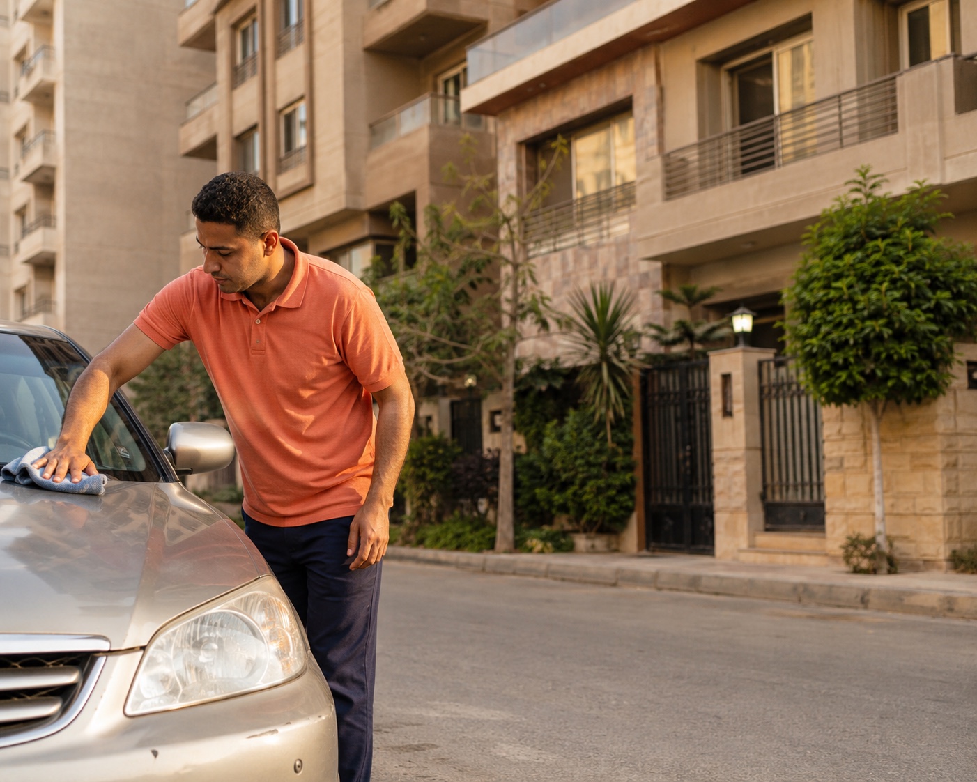 فني كليك كار كير بيغسل عربية قدام البيت